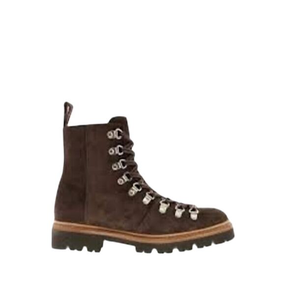 Grenson NWOB Nanette Hiker Boots in Brown Suede Size UK 7 - US 9.5 - Picture 1 of 9